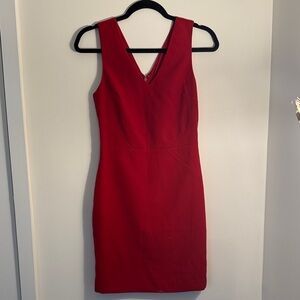 Banana Republic Red V-Neck Mini Dress
